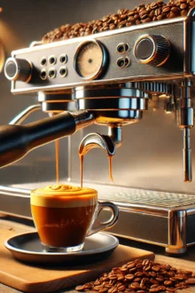brewing espresso